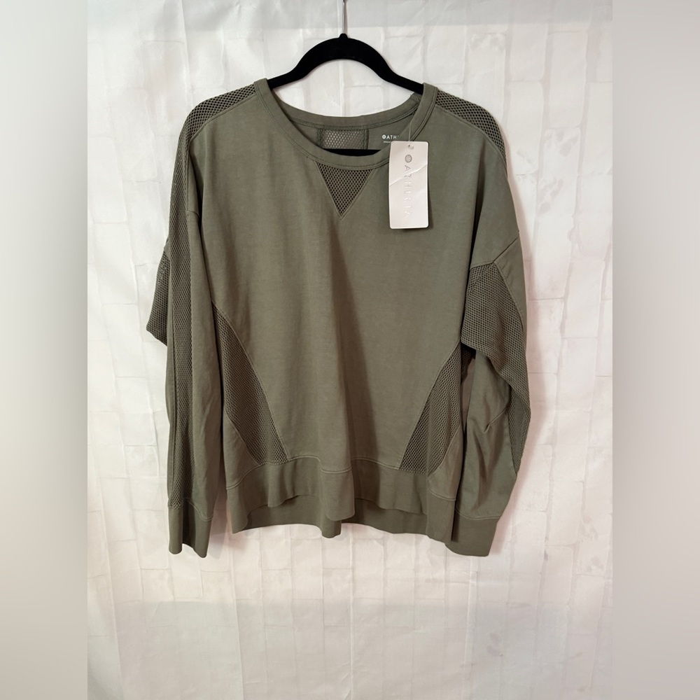 Athleta Men's Crewneck Sweater in Olive